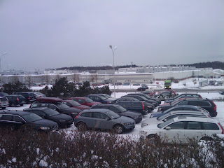Kul parkering på Volvoparkeringen i morse